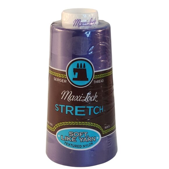 Maxi-Lock Stretch Serger Thread Purple 2000 Yards Textured Nylon Sewing Material - Picture 1 of 6